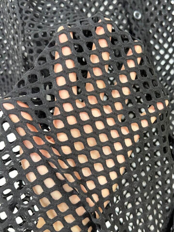 Men's Solid Color Button Hollow Short Sleeve Cardigan Shirt